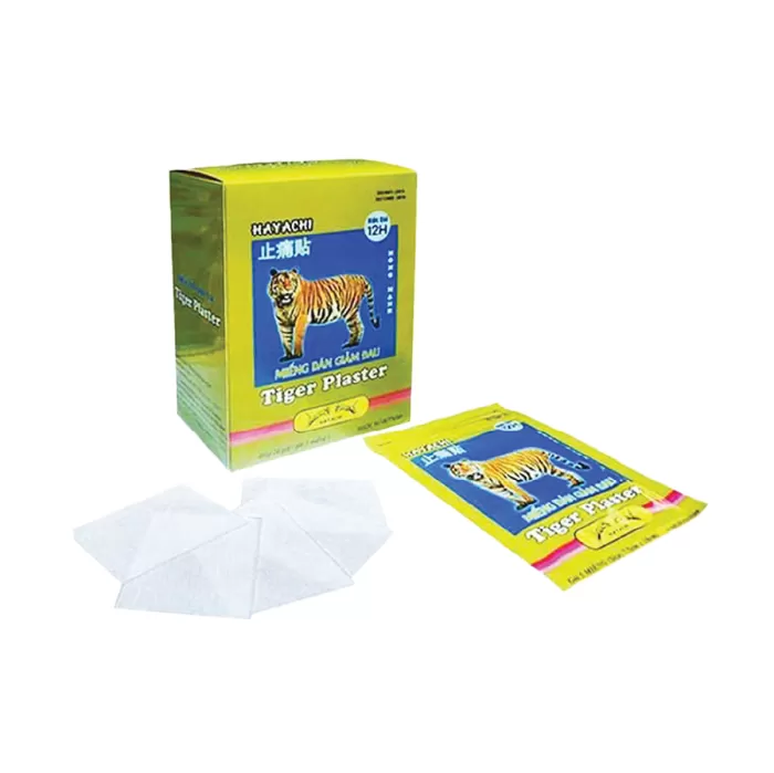 Miếng Dán Giảm Đau Cọp Vàng Hayachi Hộp 20 Gói